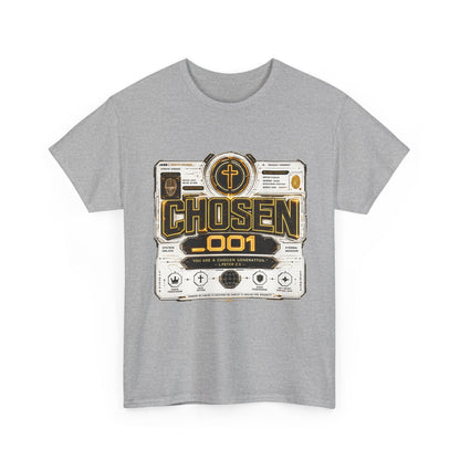 Chosen .001 Graphic Tee — Faith-Inspired Vintage Tech Design