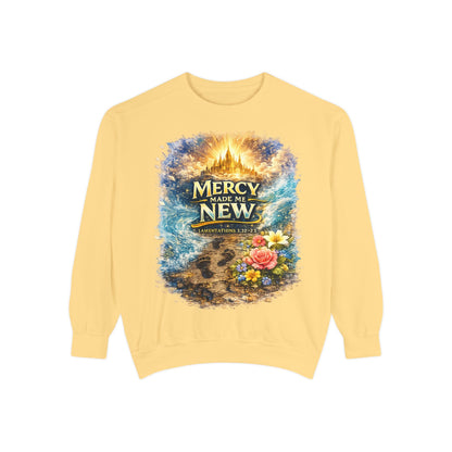 Mercy Made Me New Sweatshirt — Christian Inspirational Crewneck