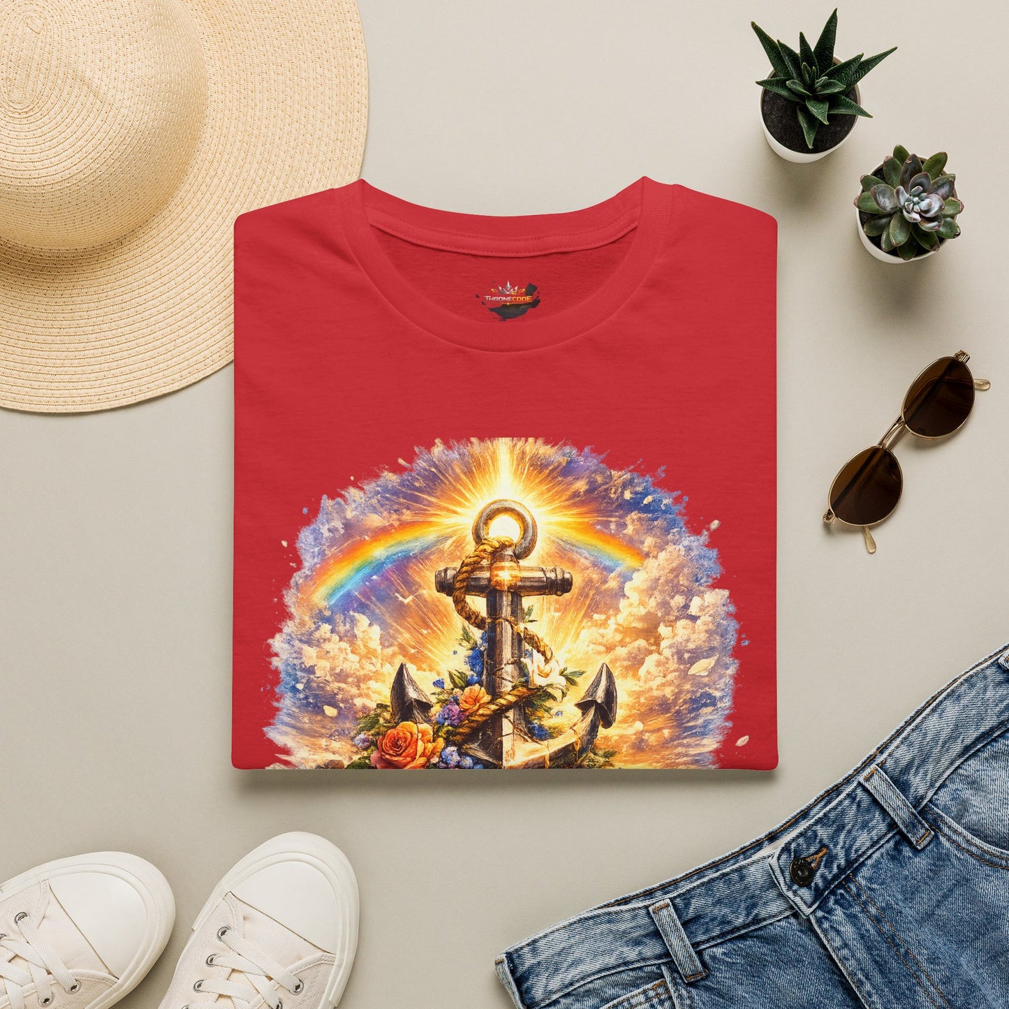 Anchor of Hope T-Shirt — "Hope Never Dies" Spiritual Nautical Tee