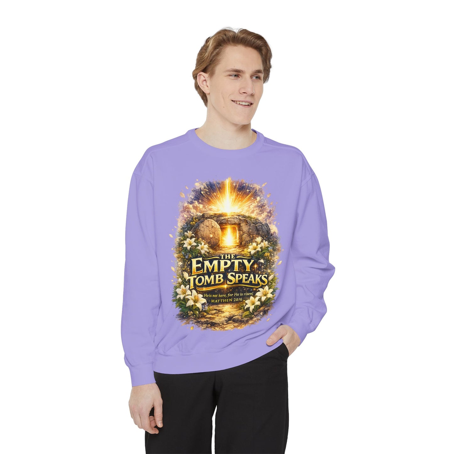 Empty Tomb Speaks Sweatshirt — Christian Easter Religious Crewneck