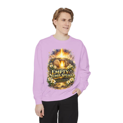 Empty Tomb Speaks Sweatshirt — Christian Easter Religious Crewneck