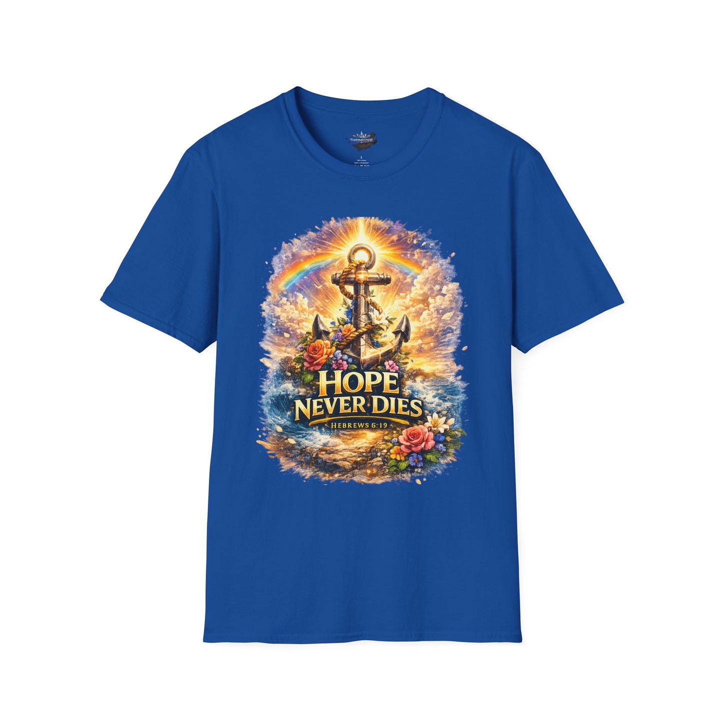 Anchor of Hope T-Shirt — "Hope Never Dies" Spiritual Nautical Tee