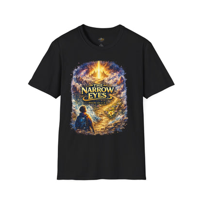 The Narrow Eyes Fantasy T-Shirt — Epic Castle & Mystical Path Graphic Tee