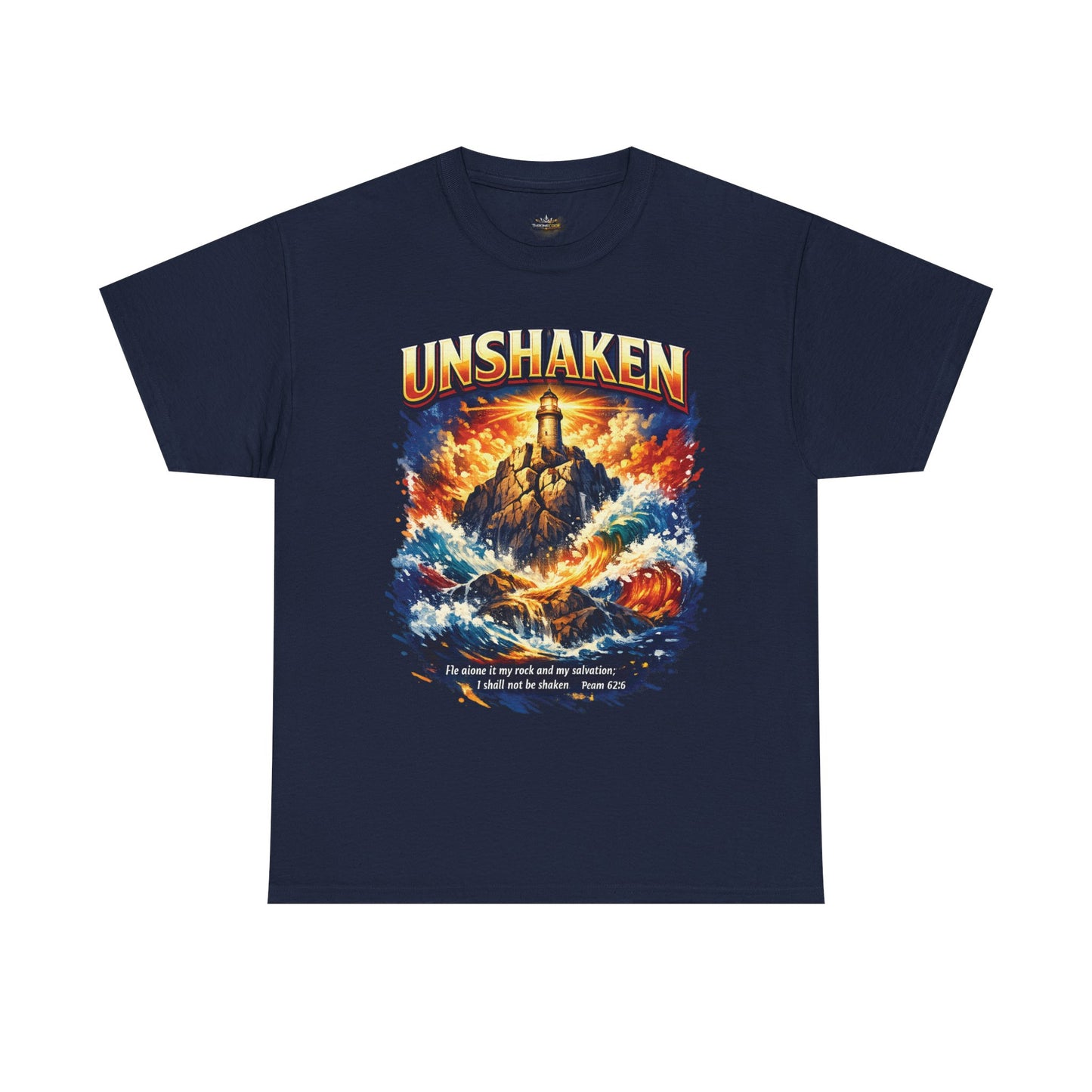 Unshaken Lighthouse Tee — Faith-Inspired Resilient Graphic T-Shirt