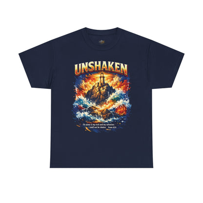 Unshaken Lighthouse Tee — Faith-Inspired Resilient Graphic T-Shirt