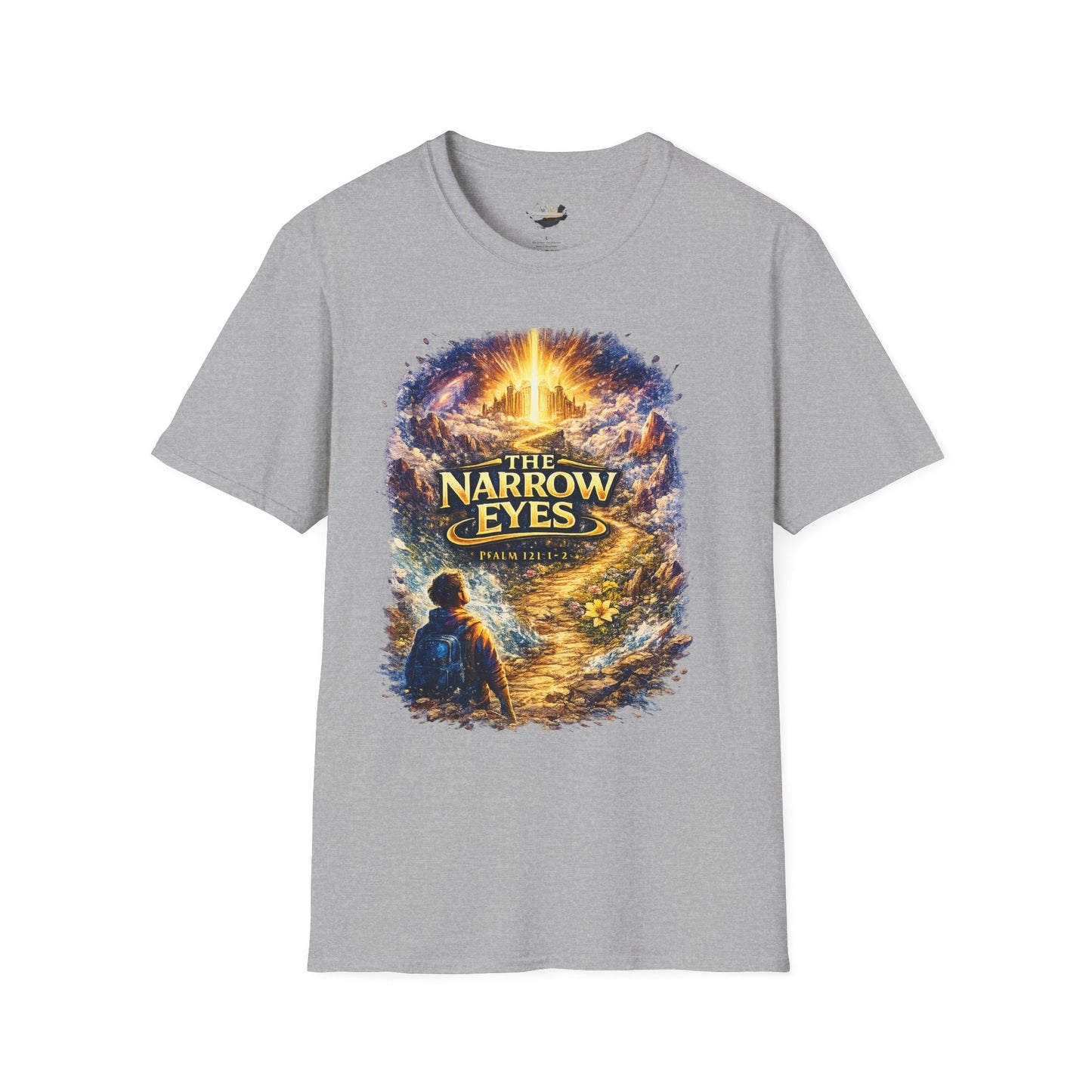 The Narrow Eyes Fantasy T-Shirt — Epic Castle & Mystical Path Graphic Tee