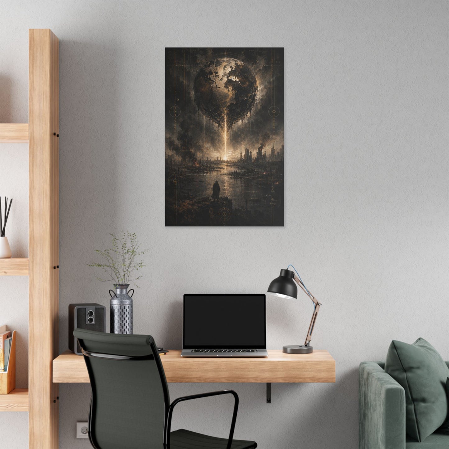 After the Last War | Post-Apocalyptic Earth Wall Art | Surreal End of Civilization Canvas Print