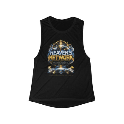 Tank Top — Women's Spiritual Music Festival Muscle Tank -Heaven's Network Graphic