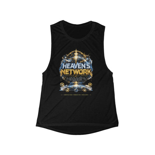 Tank Top — Women's Spiritual Music Festival Muscle Tank -Heaven's Network Graphic