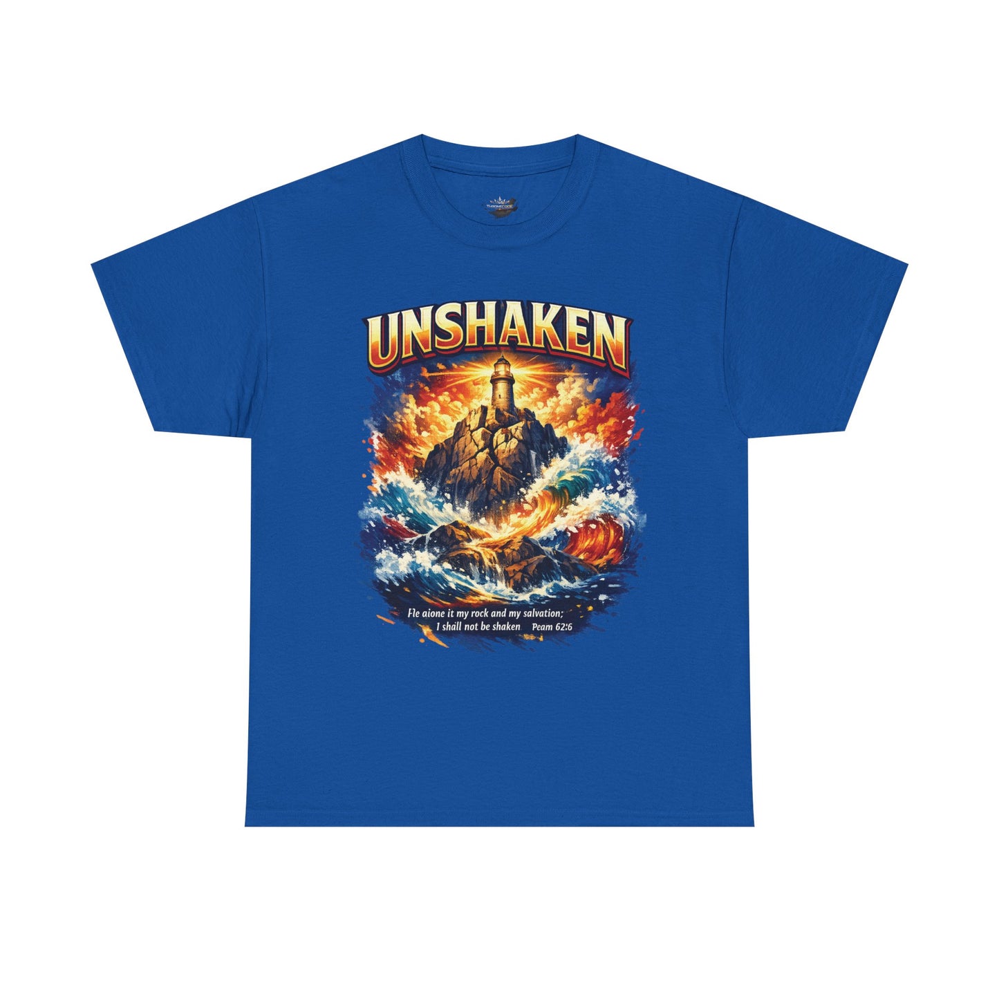 Unshaken Lighthouse Tee — Faith-Inspired Resilient Graphic T-Shirt