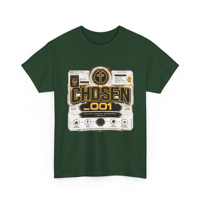 Chosen .001 Graphic Tee — Faith-Inspired Vintage Tech Design