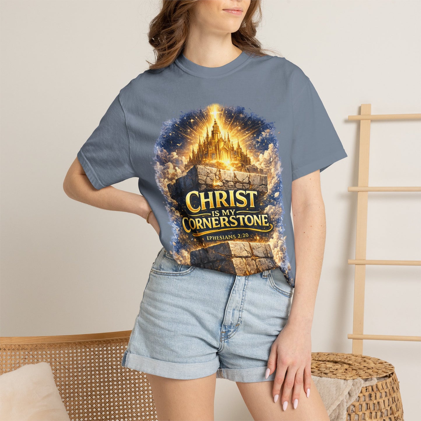Christian "Christ Is My Cornerstone" T-Shirt — Faith-Based Gospel Tee