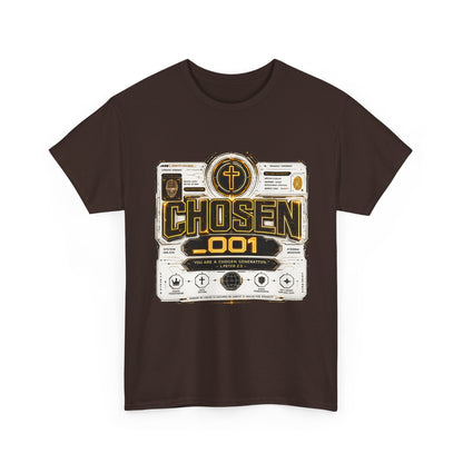 Chosen .001 Graphic Tee — Faith-Inspired Vintage Tech Design