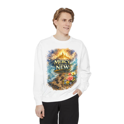 Mercy Made Me New Sweatshirt — Christian Inspirational Crewneck