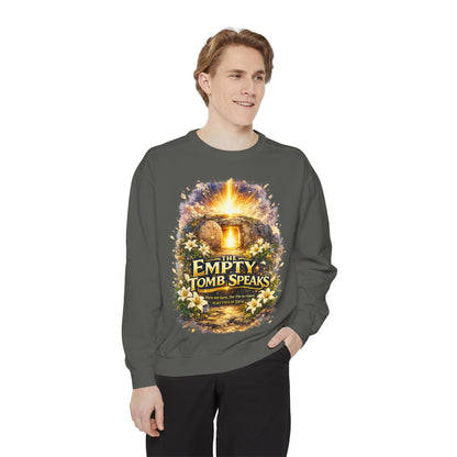 Empty Tomb Speaks Sweatshirt — Christian Easter Religious Crewneck