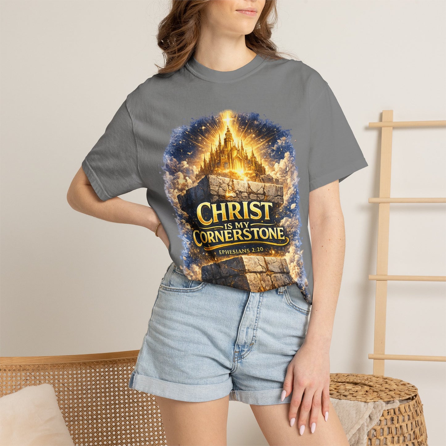 Christian "Christ Is My Cornerstone" T-Shirt — Faith-Based Gospel Tee