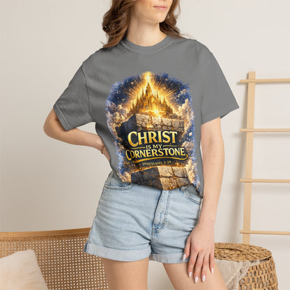 Christian "Christ Is My Cornerstone" T-Shirt — Faith-Based Gospel Tee