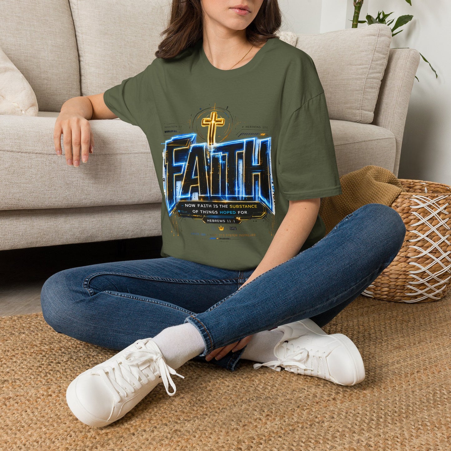 Faith Cross T‑Shirt — Bold Christian Graphic Tee