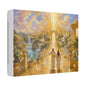 The City of Heaven Oil Painting | Biblical New Jerusalem Wall Art | Christian Canvas Print | Revelation 21 Inspired Artwork