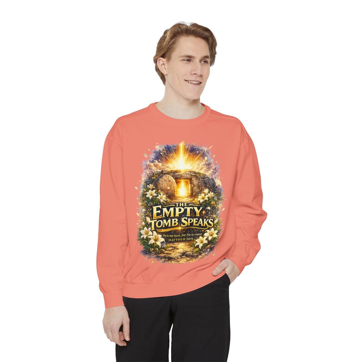 Empty Tomb Speaks Sweatshirt — Christian Easter Religious Crewneck