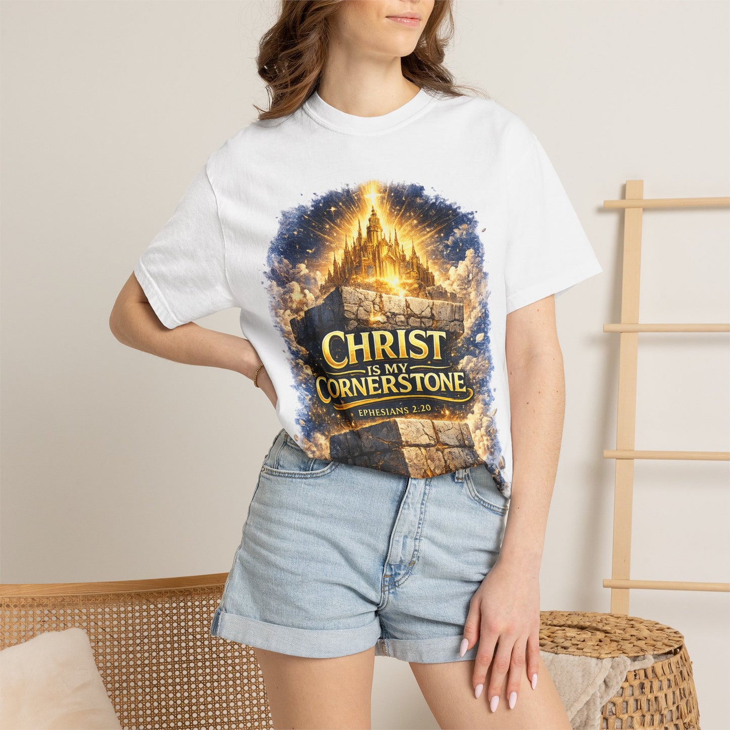 Christian "Christ Is My Cornerstone" T-Shirt — Faith-Based Gospel Tee