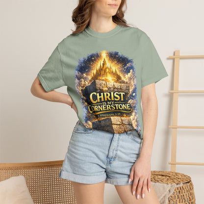 Christian "Christ Is My Cornerstone" T-Shirt — Faith-Based Gospel Tee