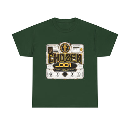Chosen .001 Graphic Tee — Faith-Inspired Vintage Tech Design