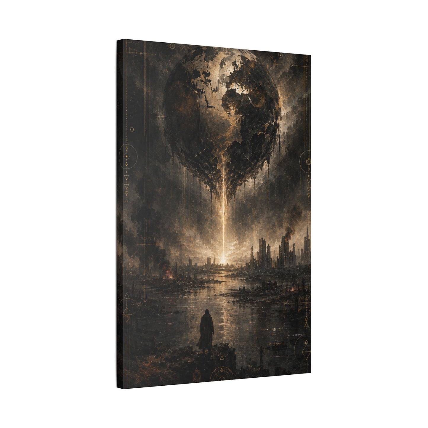After the Last War | Post-Apocalyptic Earth Wall Art | Surreal End of Civilization Canvas Print