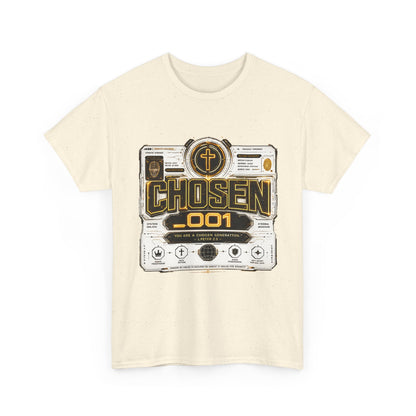 Chosen .001 Graphic Tee — Faith-Inspired Vintage Tech Design