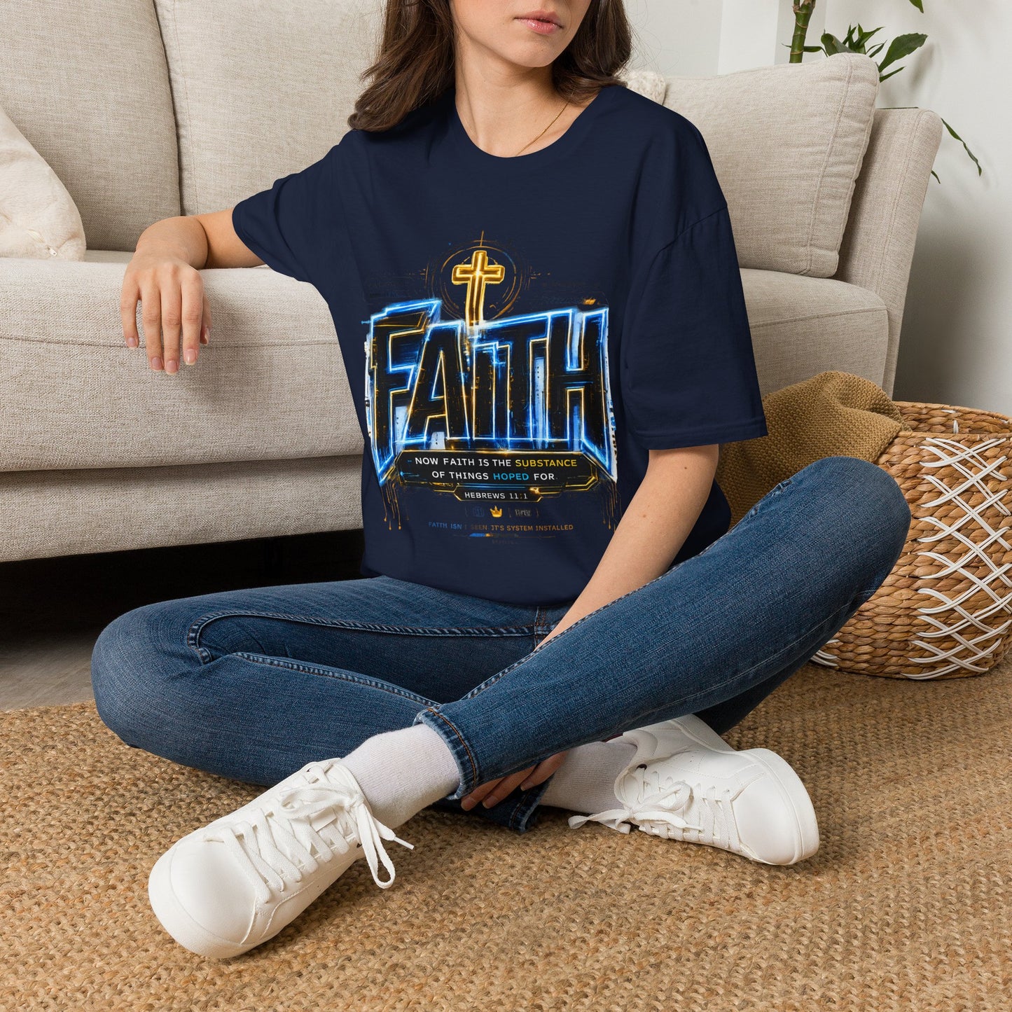 Faith Cross T‑Shirt — Bold Christian Graphic Tee