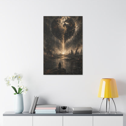 After the Last War | Post-Apocalyptic Earth Wall Art | Surreal End of Civilization Canvas Print