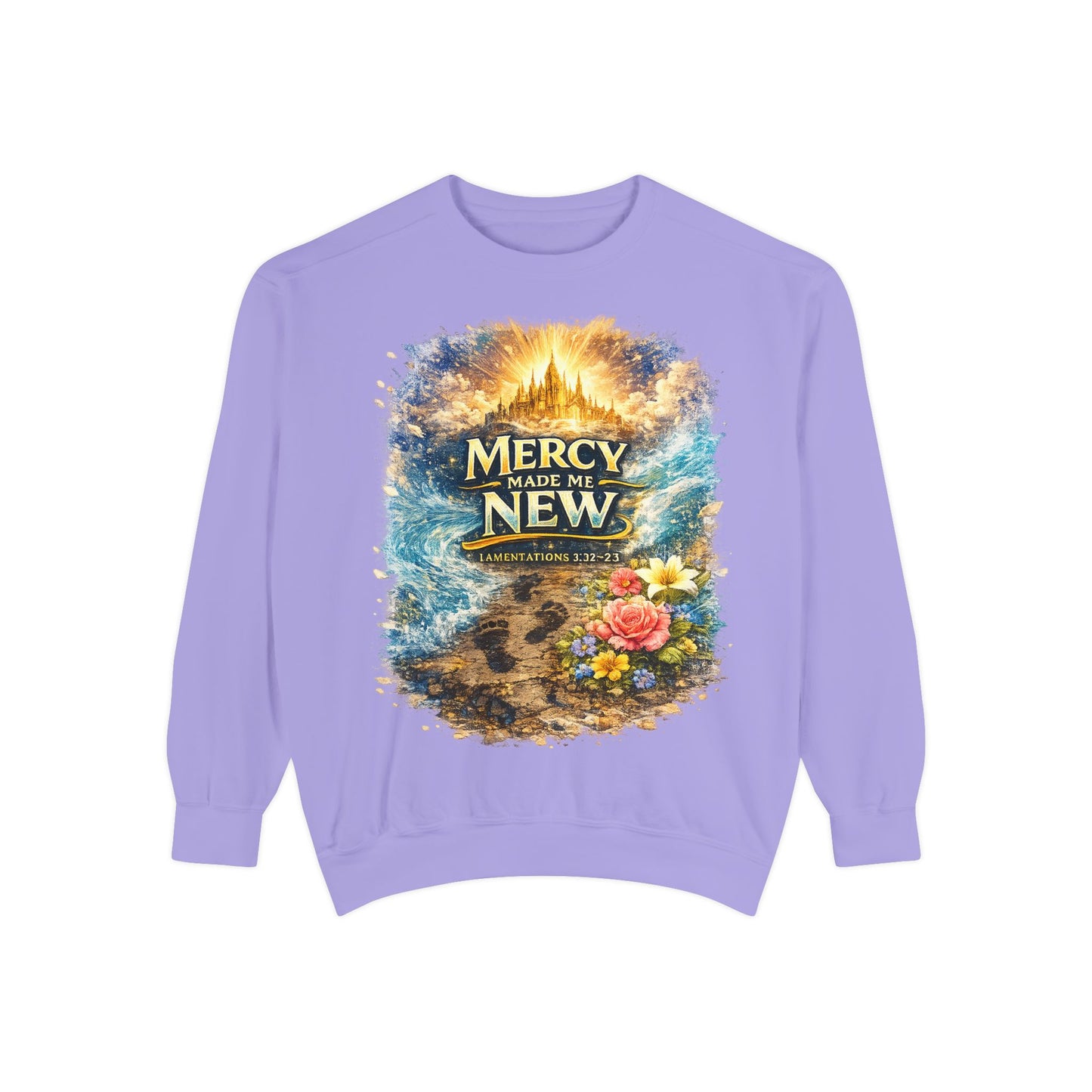 Mercy Made Me New Sweatshirt — Christian Inspirational Crewneck