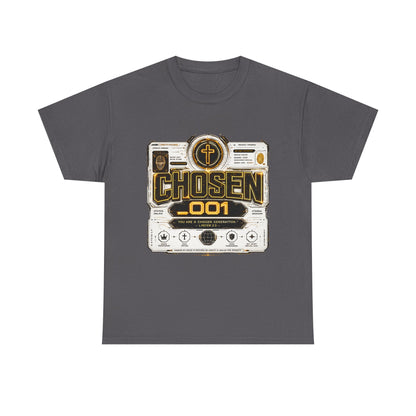 Chosen .001 Graphic Tee — Faith-Inspired Vintage Tech Design