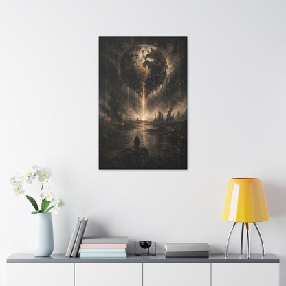 After the Last War | Post-Apocalyptic Earth Wall Art | Surreal End of Civilization Canvas Print