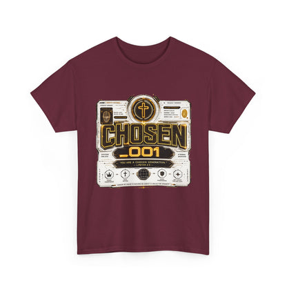 Chosen .001 Graphic Tee — Faith-Inspired Vintage Tech Design