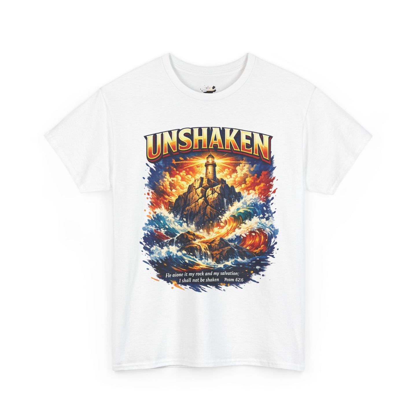 Unshaken Lighthouse Tee — Faith-Inspired Resilient Graphic T-Shirt