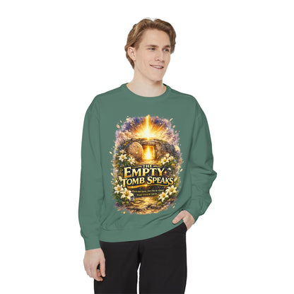 Empty Tomb Speaks Sweatshirt — Christian Easter Religious Crewneck