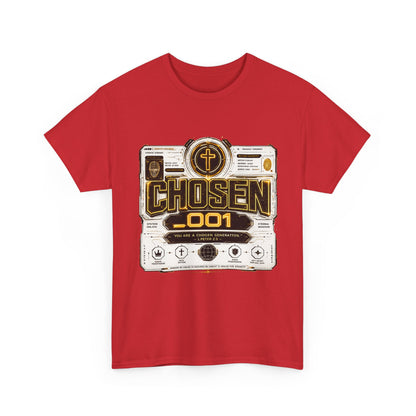 Chosen .001 Graphic Tee — Faith-Inspired Vintage Tech Design