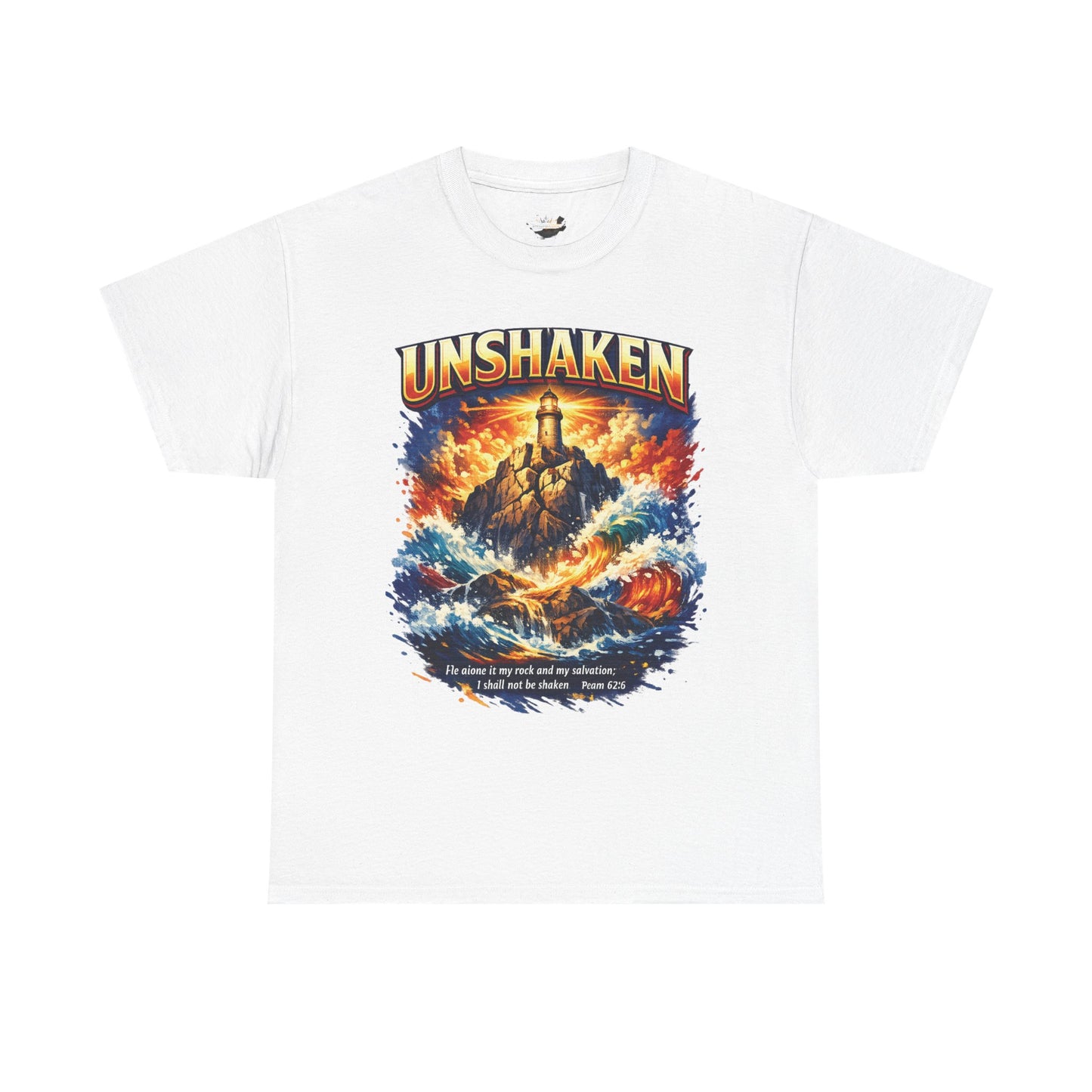 Unshaken Lighthouse Tee — Faith-Inspired Resilient Graphic T-Shirt