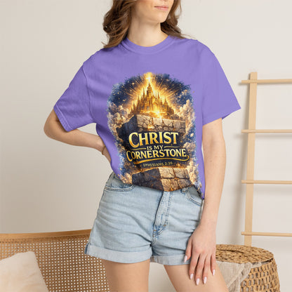 Christian "Christ Is My Cornerstone" T-Shirt — Faith-Based Gospel Tee