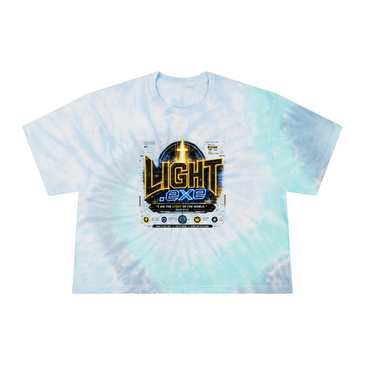 Light Axe Tie-Dye Crop Tee — Women's Spiritual Graphic Top