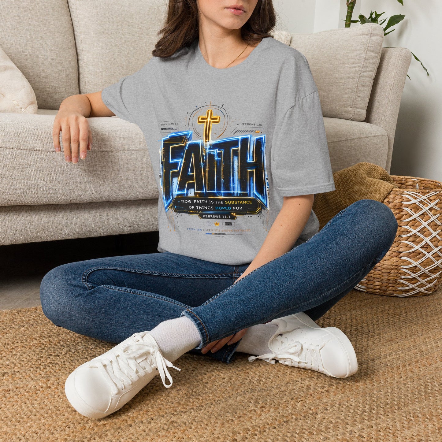 Faith Cross T‑Shirt — Bold Christian Graphic Tee