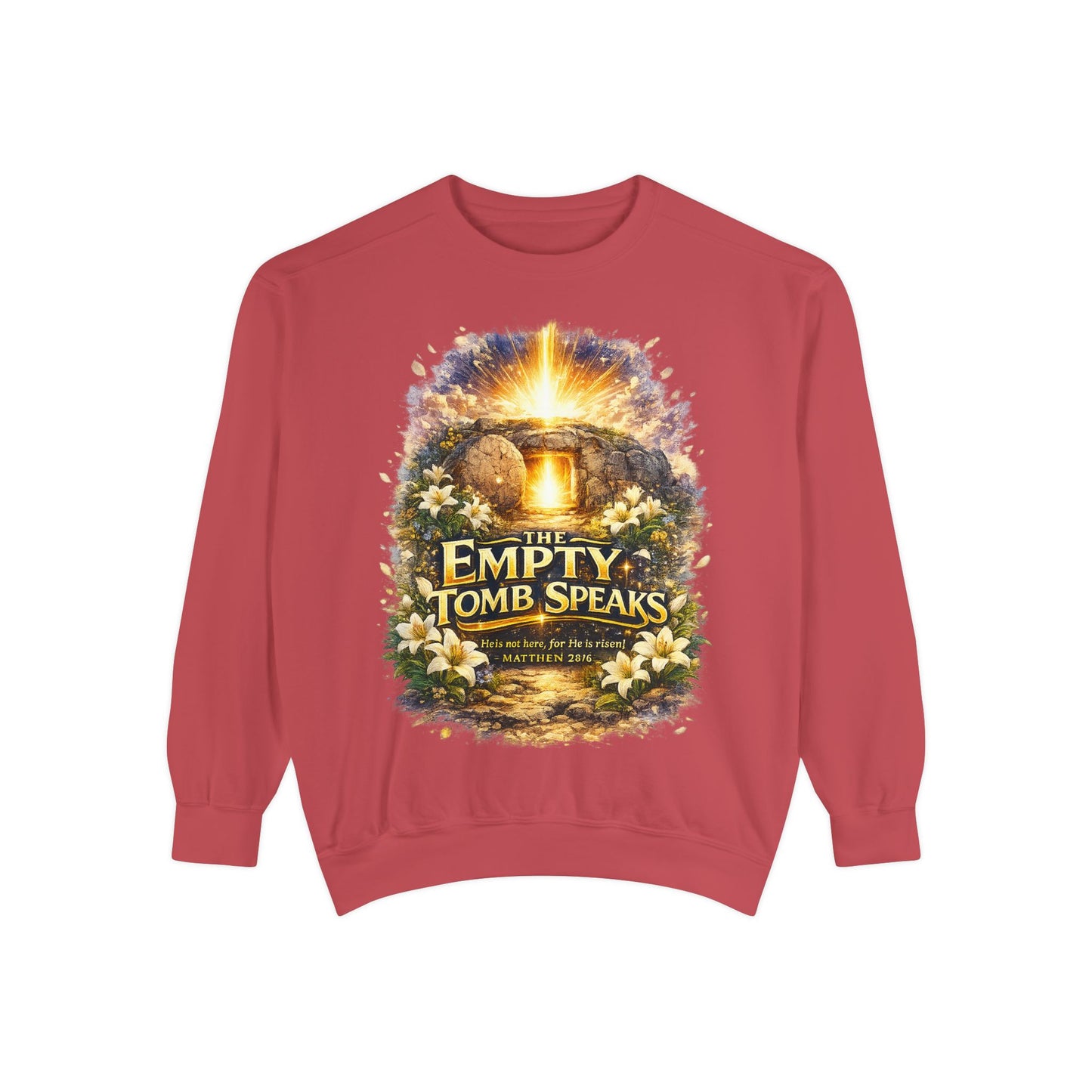 Empty Tomb Speaks Sweatshirt — Christian Easter Religious Crewneck