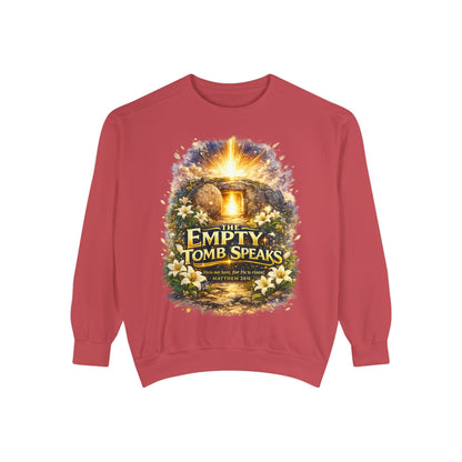 Empty Tomb Speaks Sweatshirt — Christian Easter Religious Crewneck