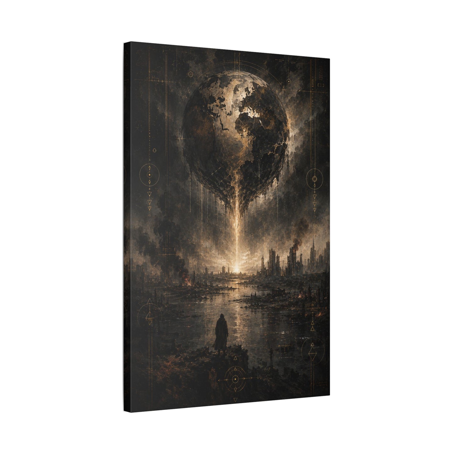 After the Last War | Post-Apocalyptic Earth Wall Art | Surreal End of Civilization Canvas Print
