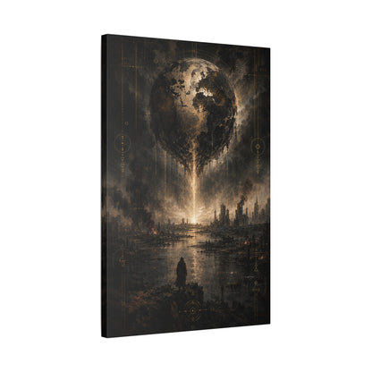 After the Last War | Post-Apocalyptic Earth Wall Art | Surreal End of Civilization Canvas Print