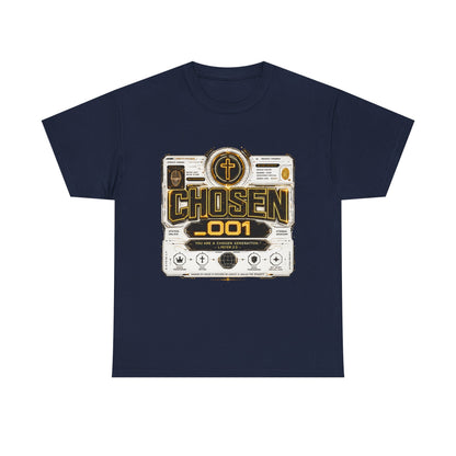 Chosen .001 Graphic Tee — Faith-Inspired Vintage Tech Design