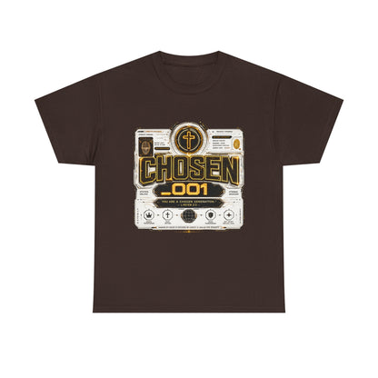 Chosen .001 Graphic Tee — Faith-Inspired Vintage Tech Design
