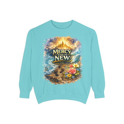 Mercy Made Me New Sweatshirt — Christian Inspirational Crewneck