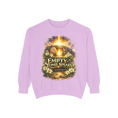 Empty Tomb Speaks Sweatshirt — Christian Easter Religious Crewneck